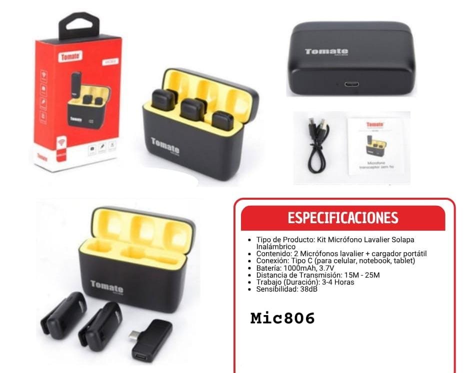 microfono doble con estuche mic 806