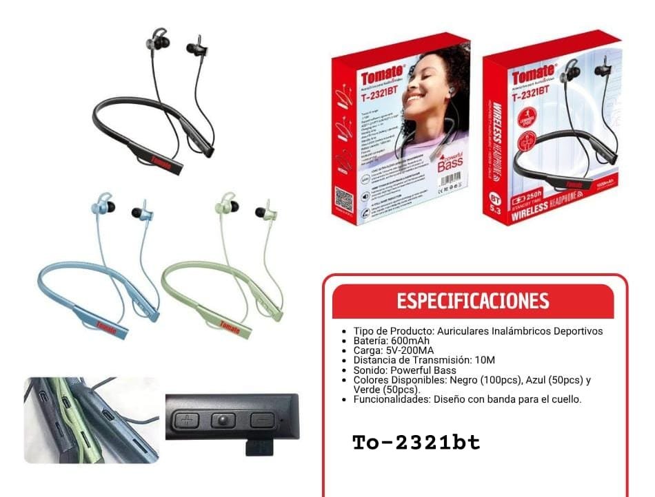 audifonos deportivos t2321bt