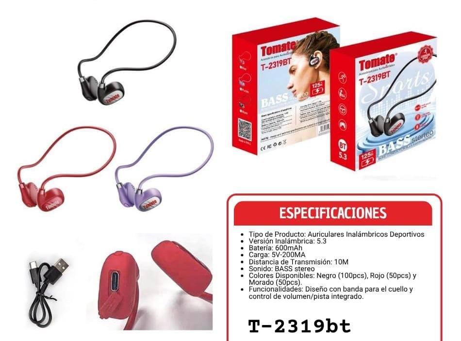 audifonos deportivos t2319bt