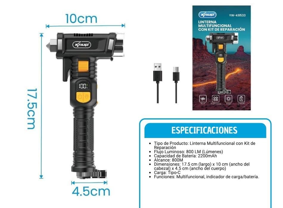 linterna con herramienta ywk8533