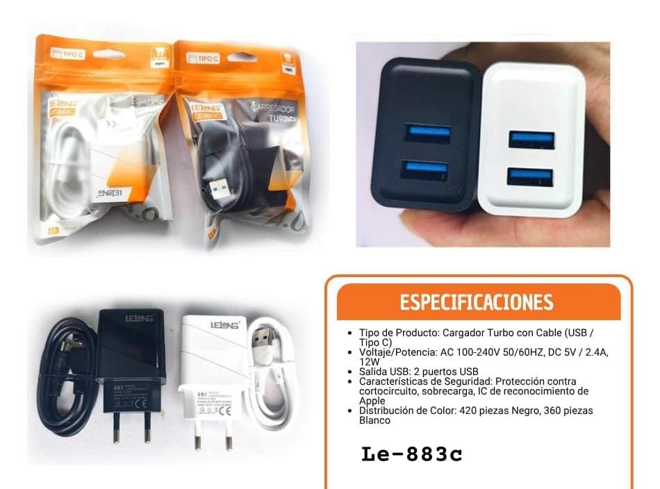 cargador tipo c le883c