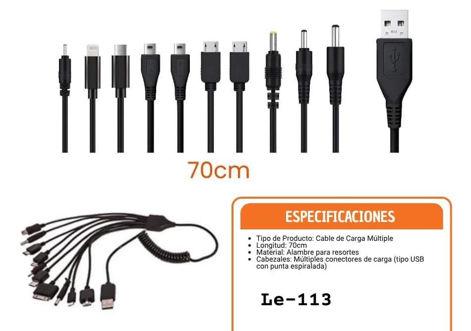 cable pulpo de varias entradas le113