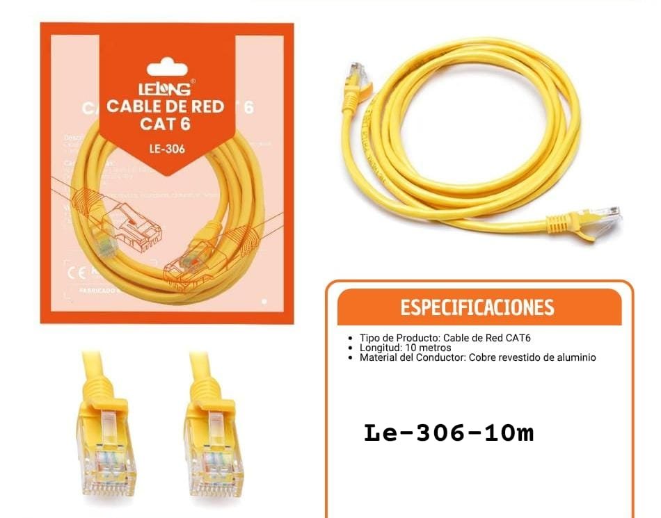 cable de red 10 metros le30610m