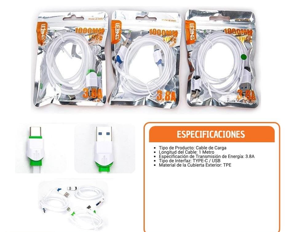 cable tipo c bolsa le680c
