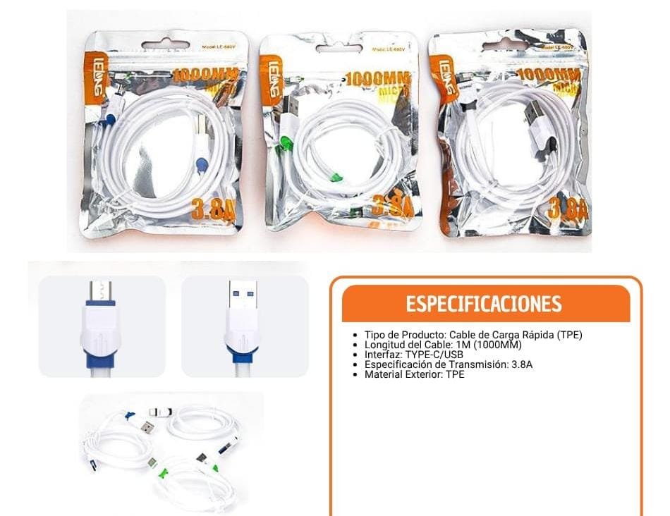 cable usb v8 le680v