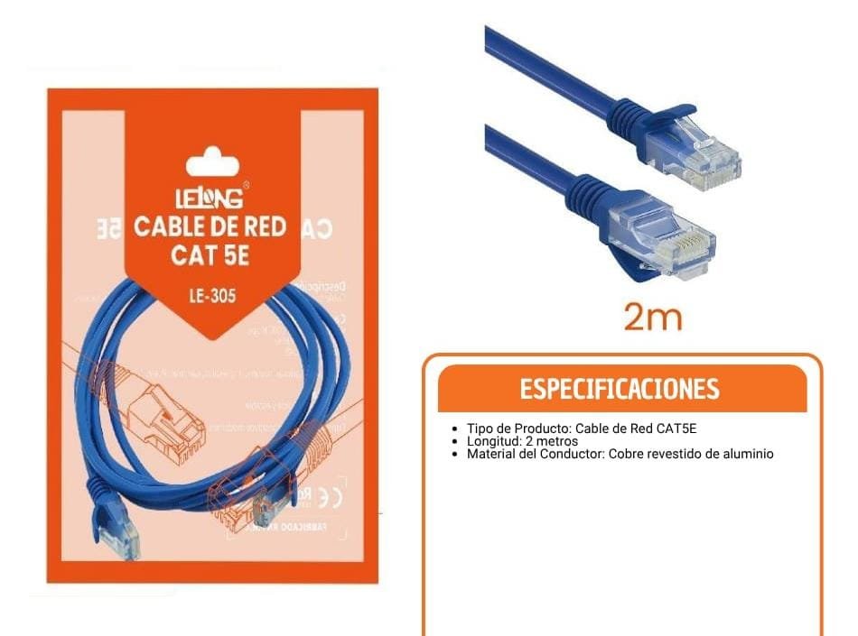 cable de red 2metros le3052m