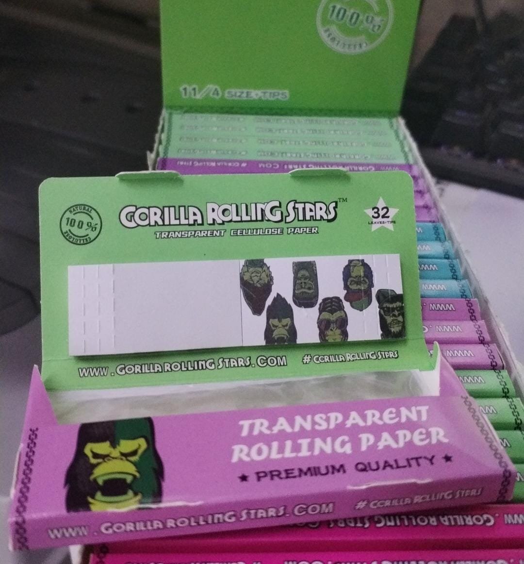 gorilla rolling stars celulosa mas filtro
