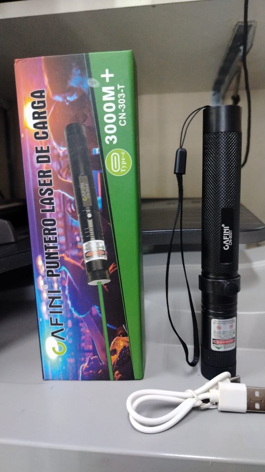 cafini puntero laser de carga cn303t