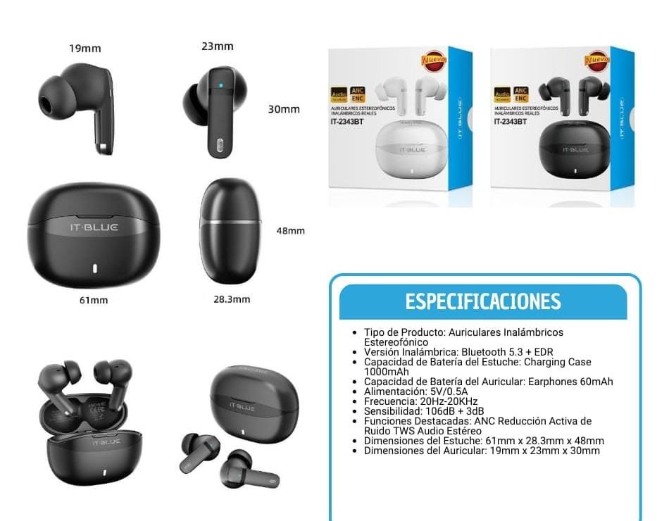 audifono inalambrico it2343bt