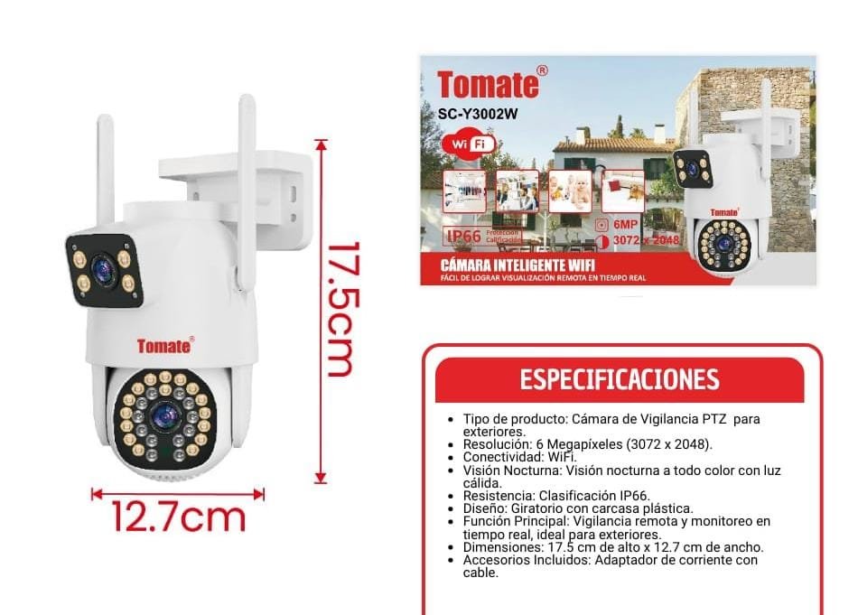 camara ip tomate exterior scy3002w