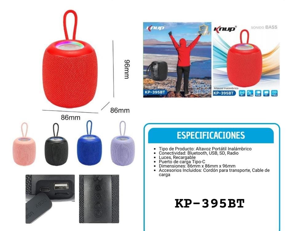 parlante pequeño kp395bt