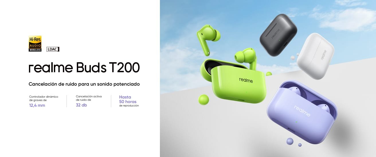 audifonos a bluethoo t200realme