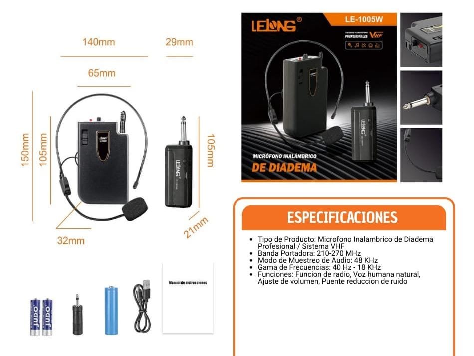 microfono con parlante le1005w