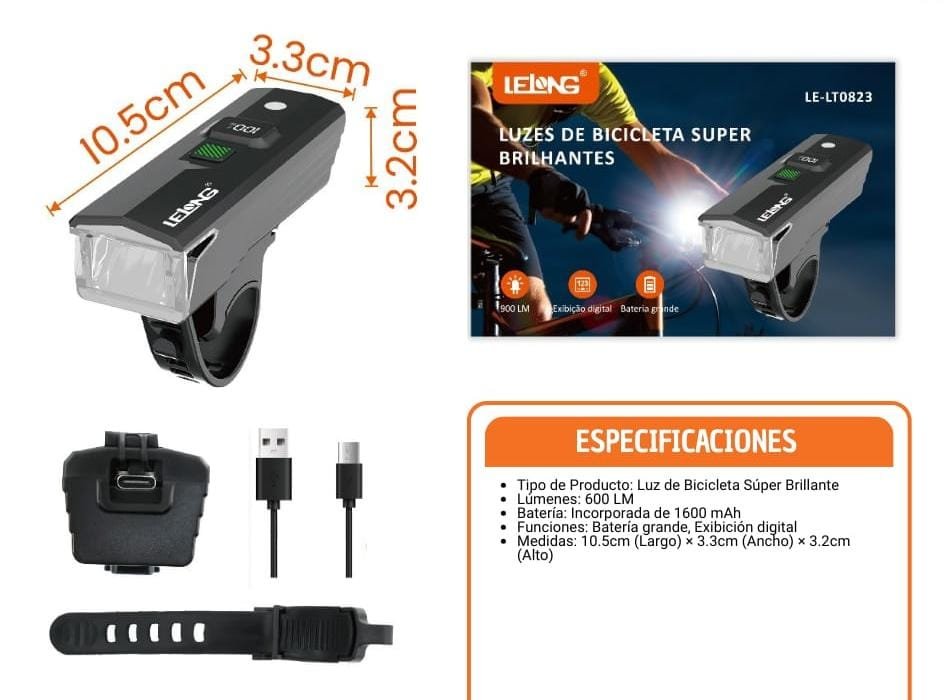 luces led para bicicleta lelt0823