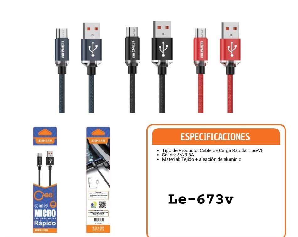 cable usb v8 le673v