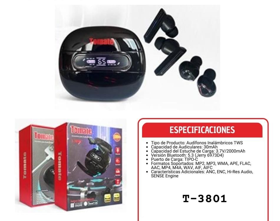 audifonos inalambricos 4 en 1 t3801