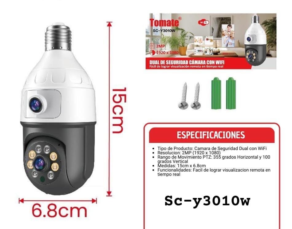 camara foco doble lente scy3010w