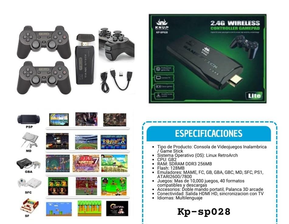 consola arcade retro verde kpsp028