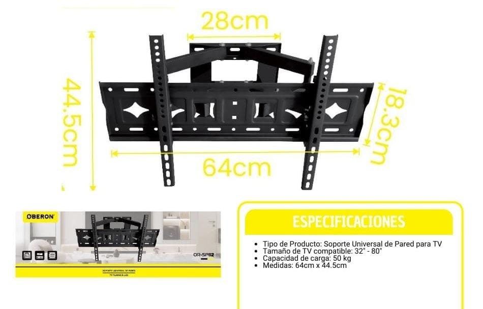 soporte de tv brazo movil orsp82