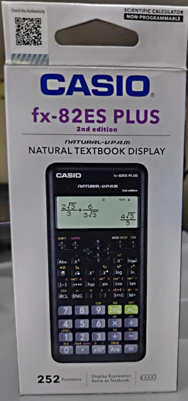fx-82es plus 2nd edition calculadora cientifica casio 252 funciones fx82esplus