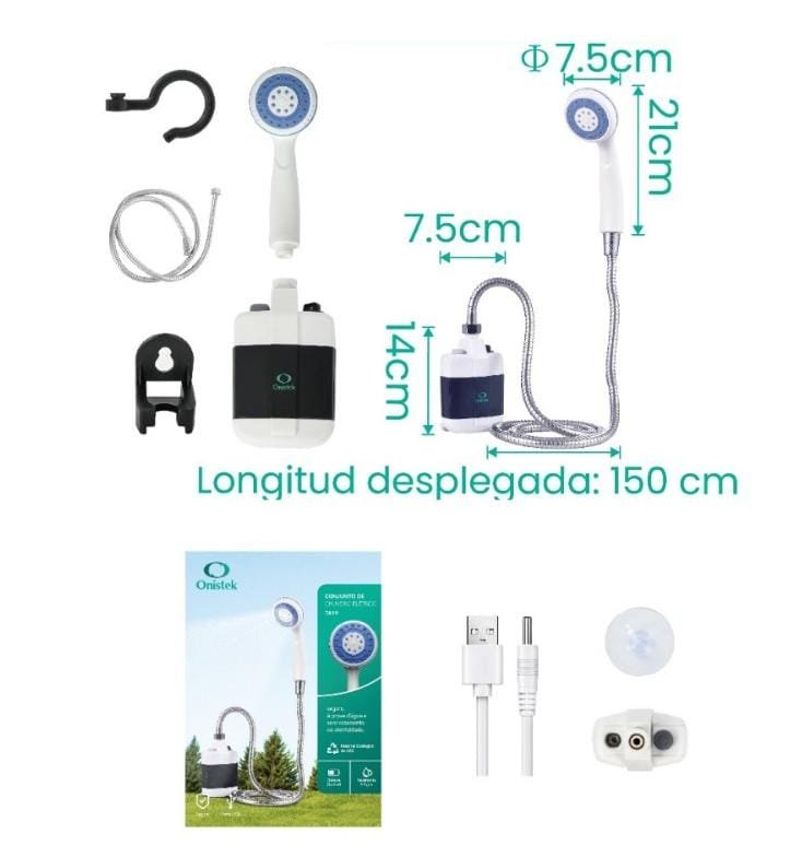 ducha portatil recargable onta19
