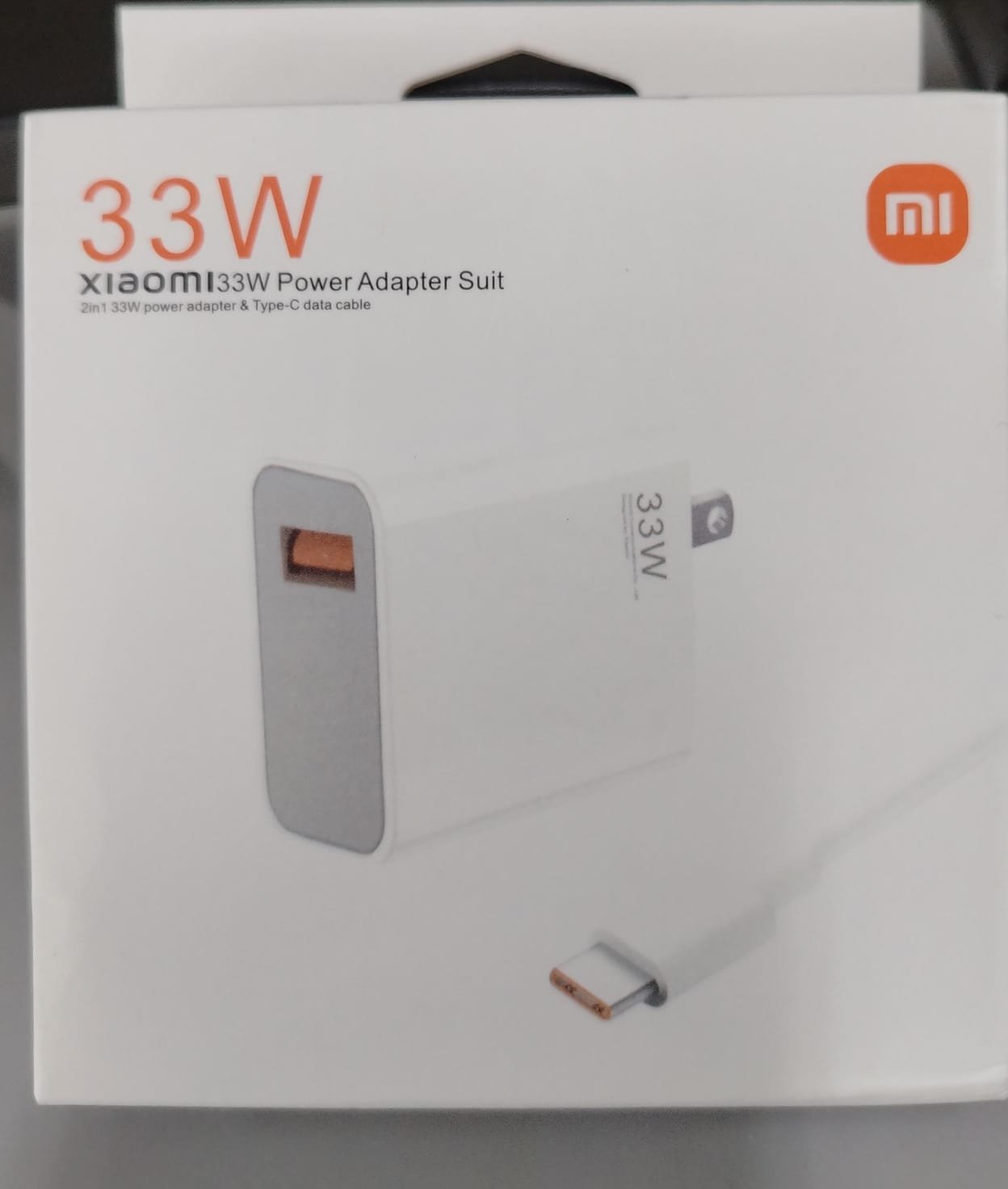33w xiaomi 130 cargador caja blanca