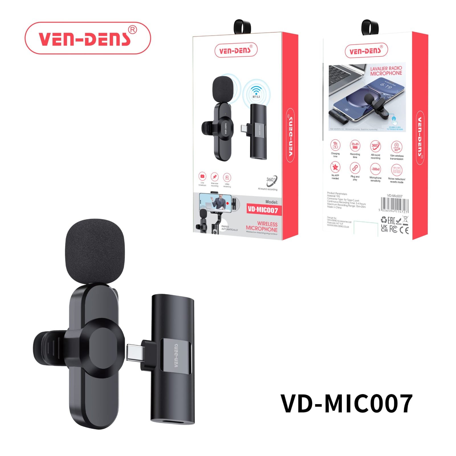 vdmic007 ven dens microfono de uno tipo c