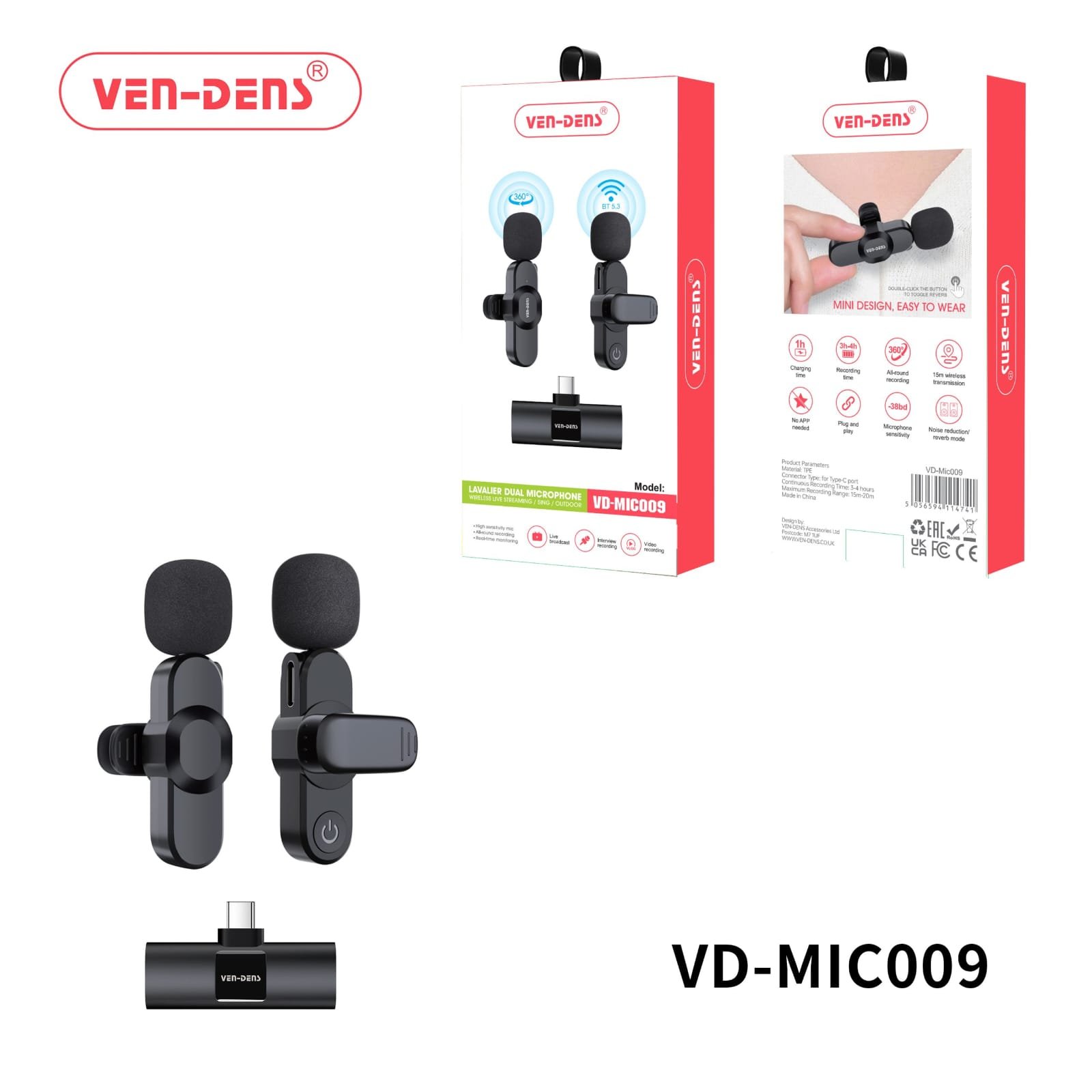 vdmic009 microfono de celular doble tipo c