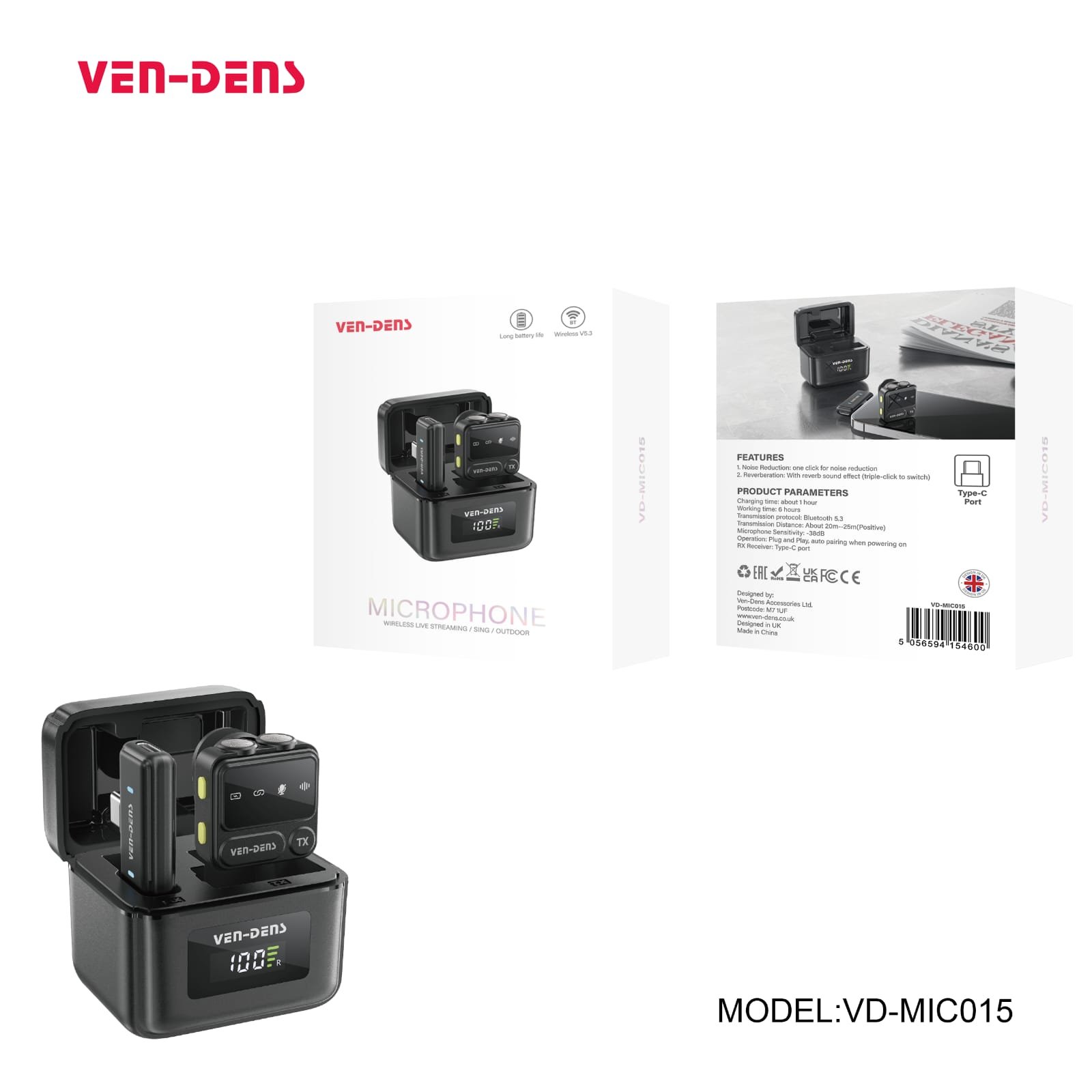 Vdmic015 microfono ven dens para celular solo con una entrada