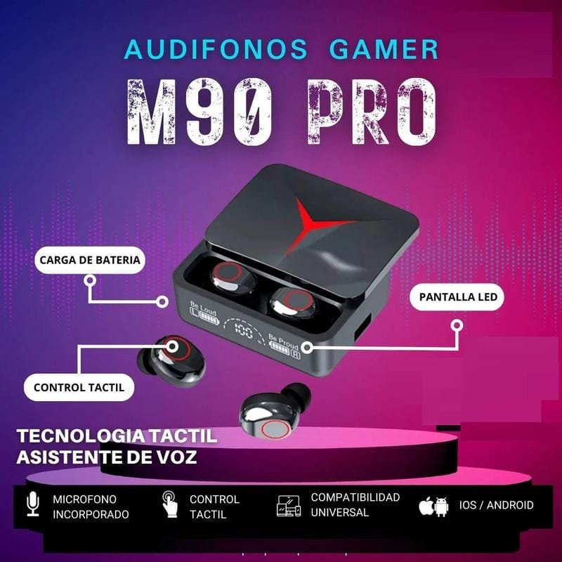 m90pro audifono inalambrico deslizable / switchable game functions