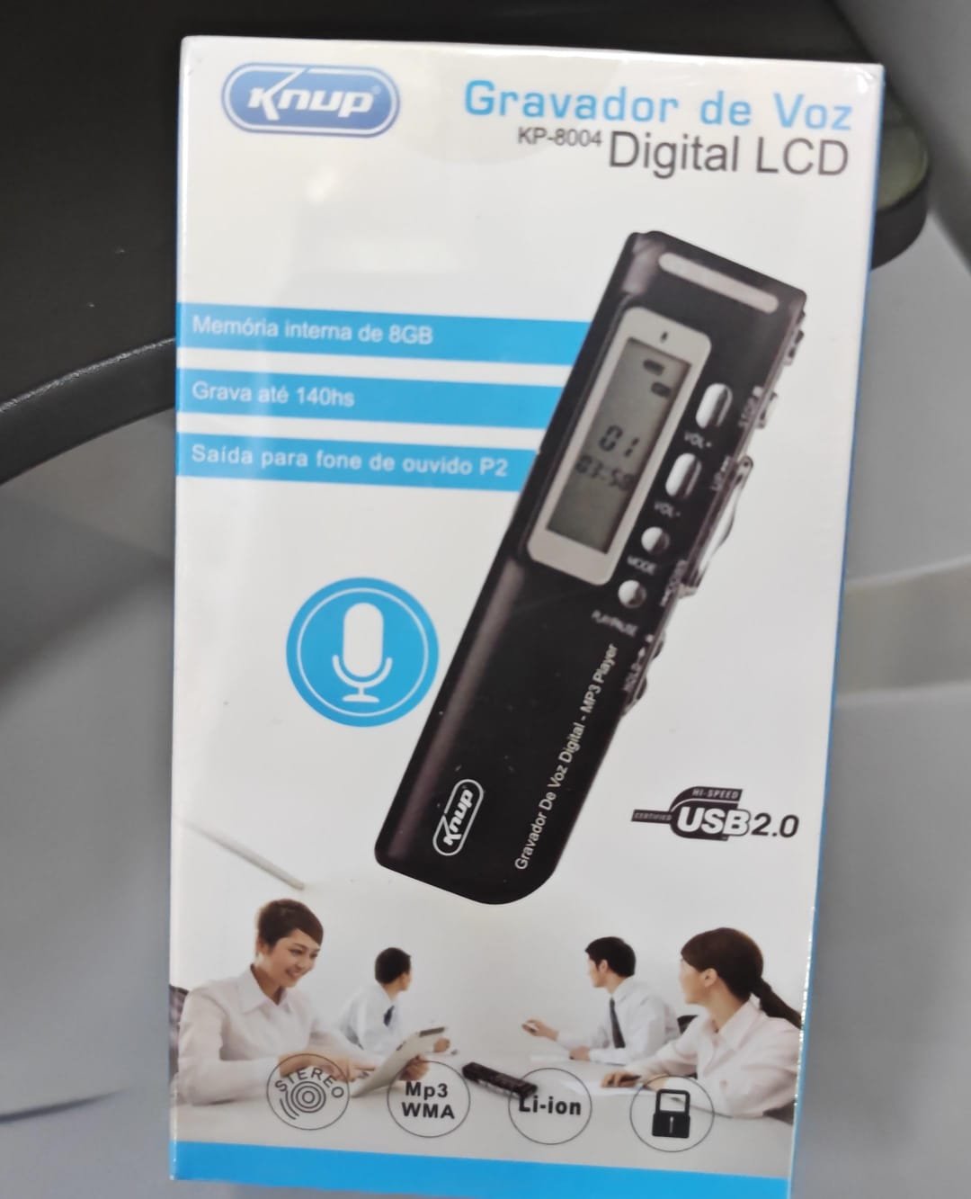 Grabadora de voz knup digital lcd kp8004