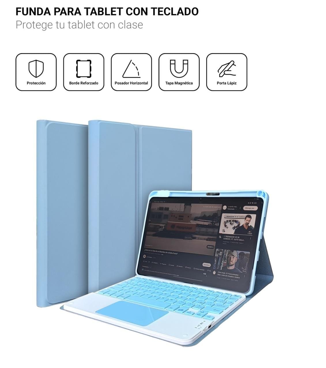 funda para tablet con teclado para samsung a9 plus