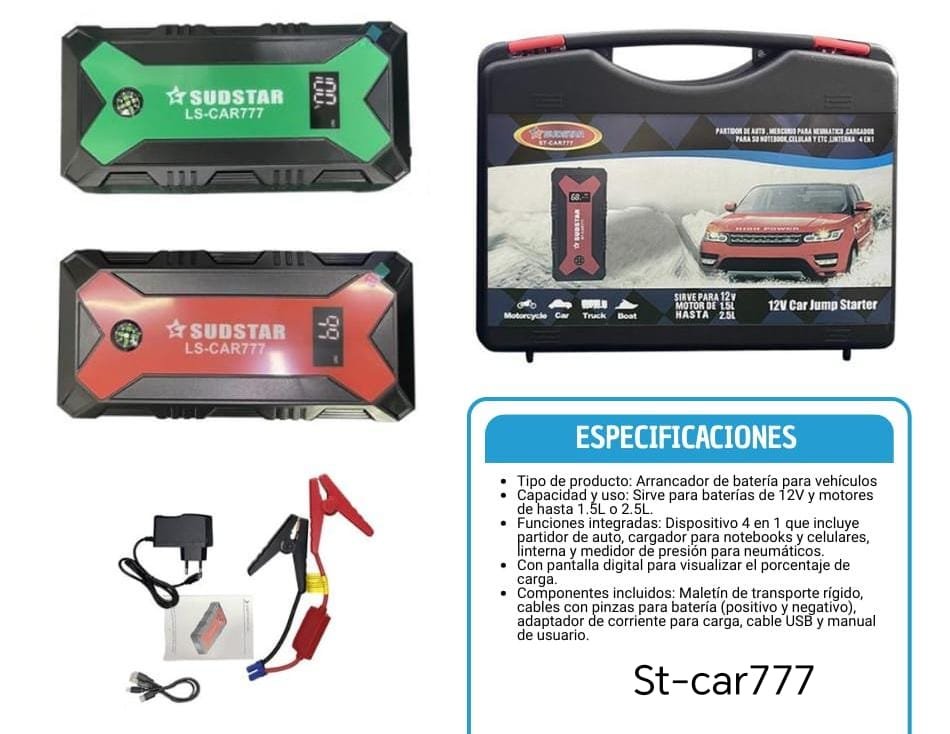 arrancador de auto 12v