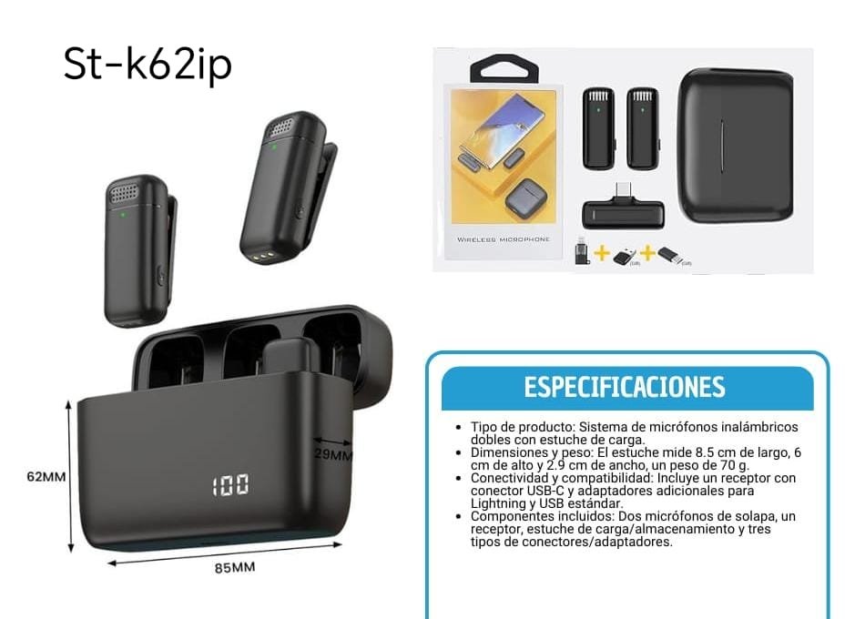 microfono para celular inalambrico stk62ip