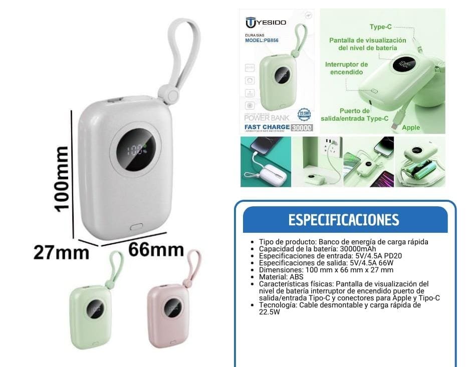 power bank yesido pb 856