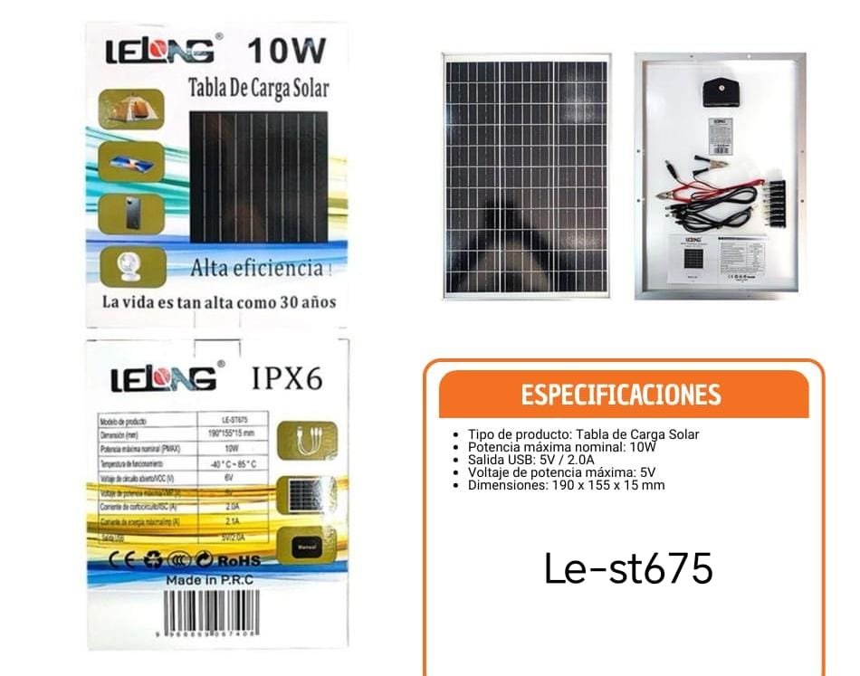 panel solar 10w lest675