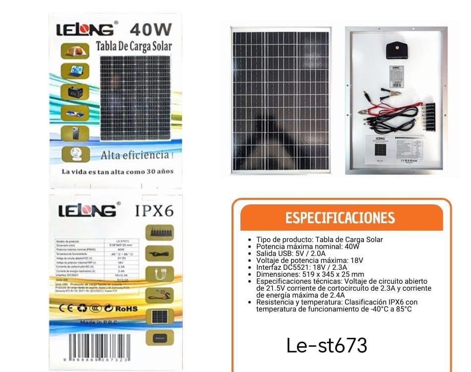 panel solar 40w lest673