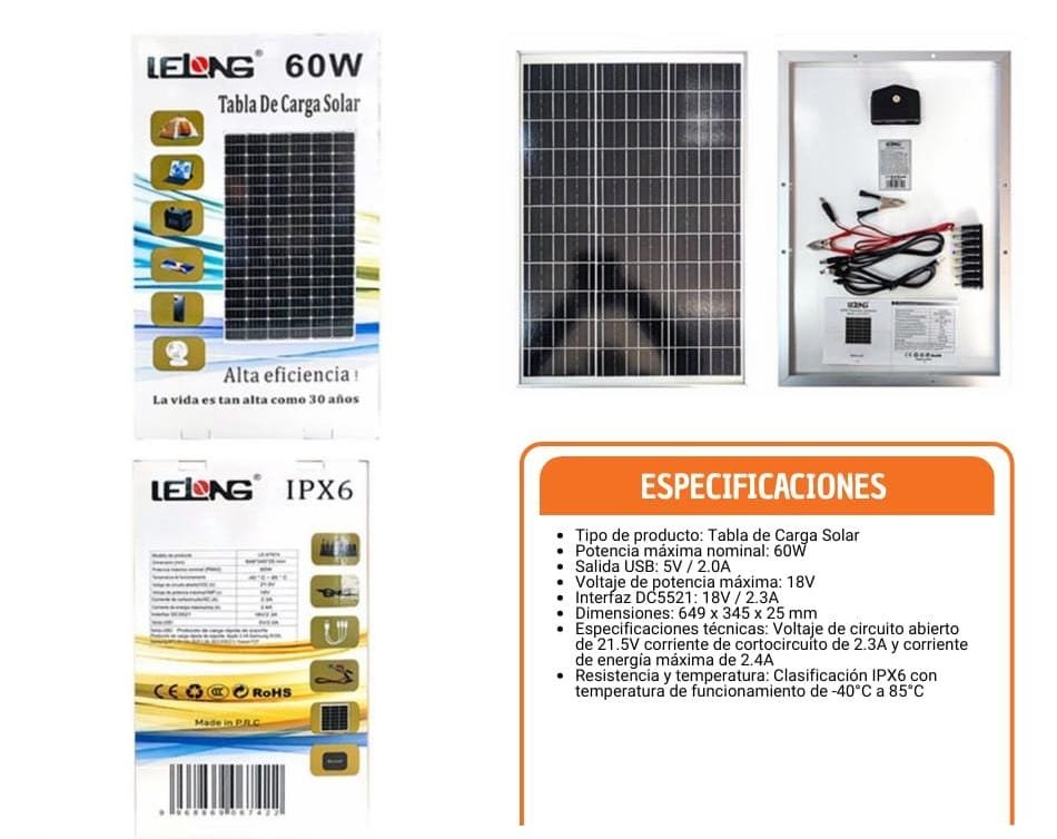 panel solar 60w lest674