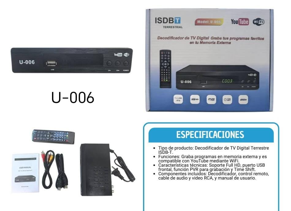 decodificador de tv digital u006
