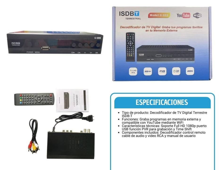 decodificador de tv digital u008