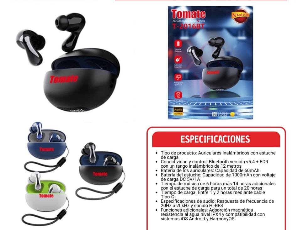 audifono inalambrico t2016bt