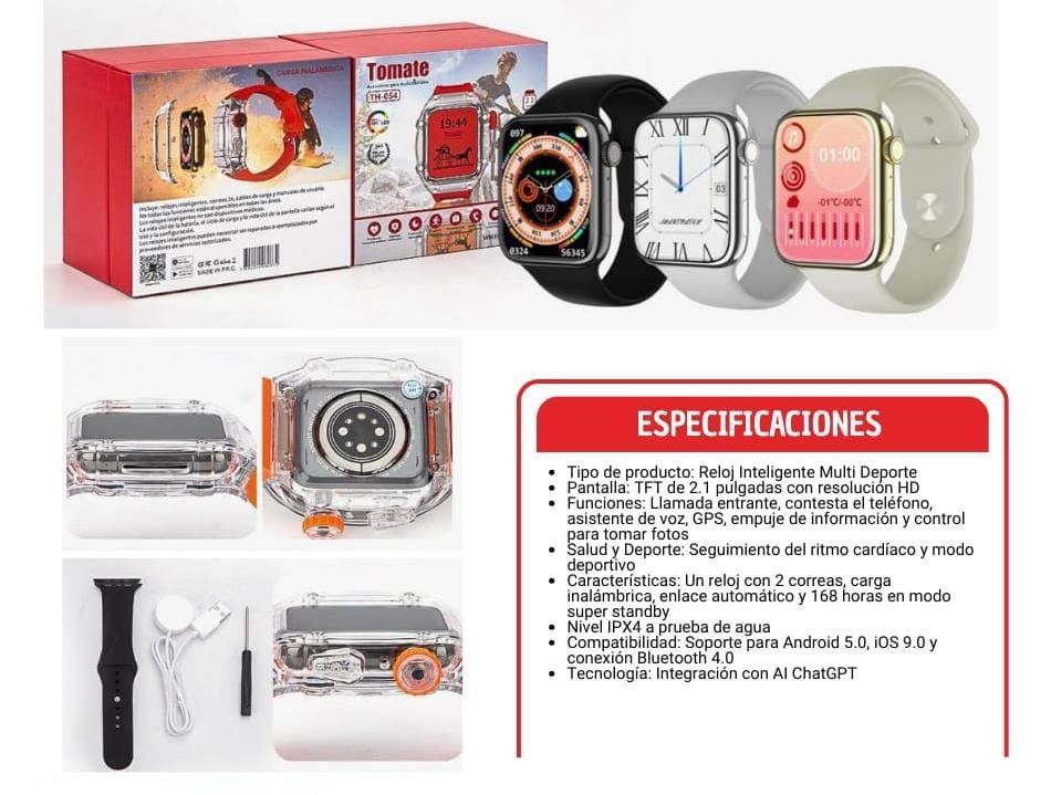 reloj tomate smart watch th054