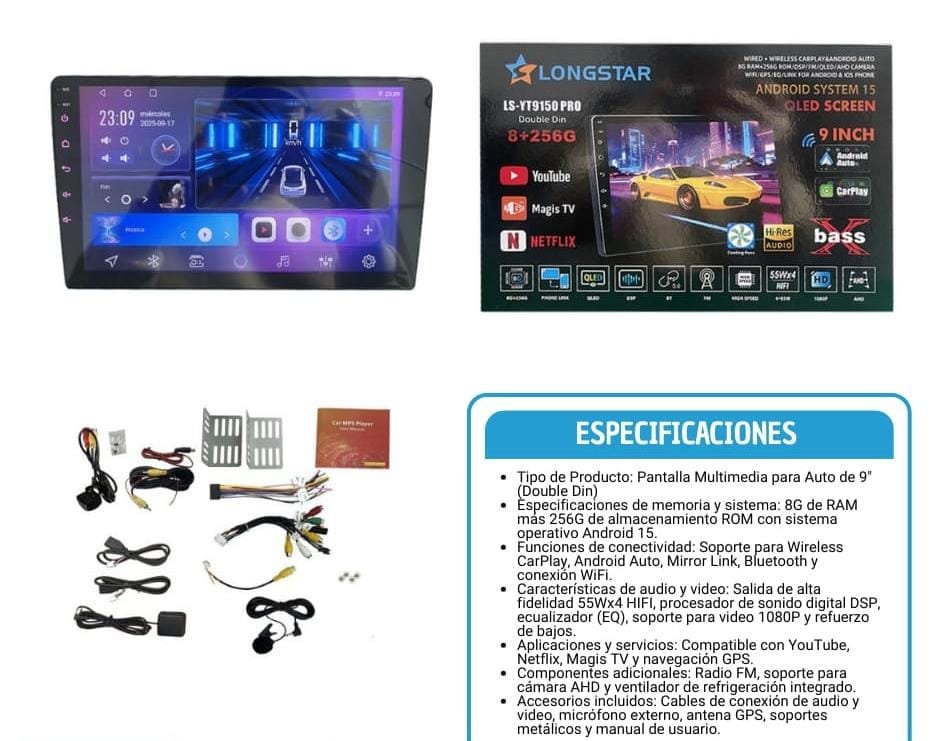 radio de auto 9 pulgadas lsyt9150pro