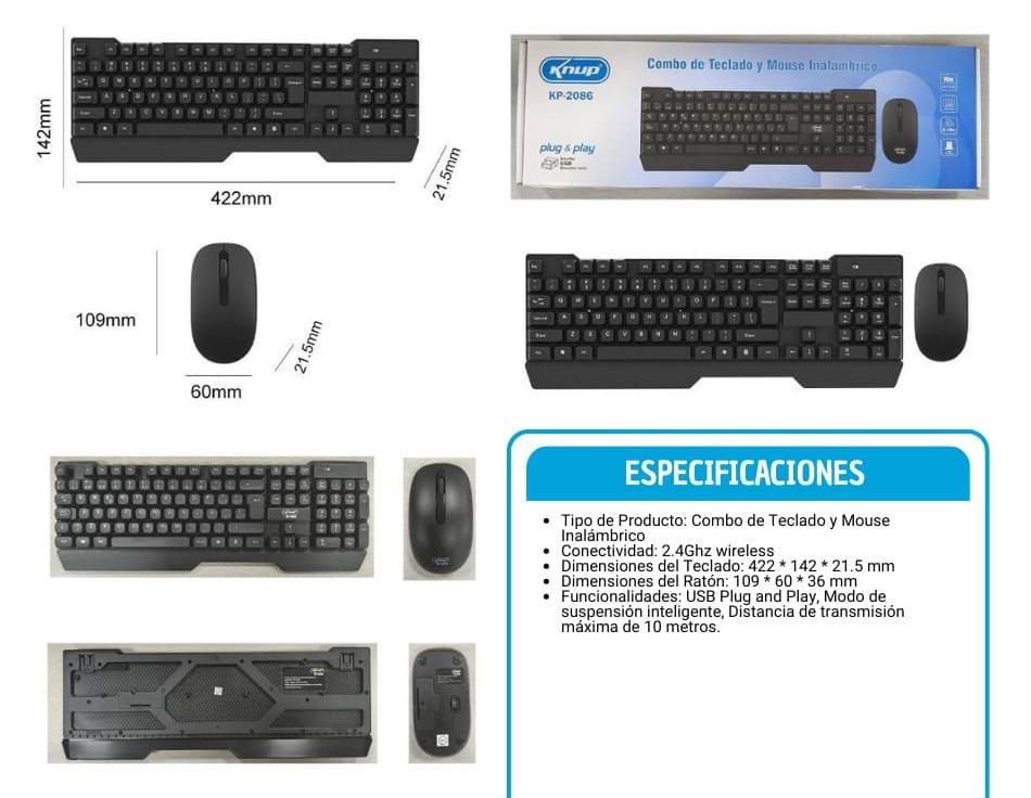 teclado y mouse para pc kp2086