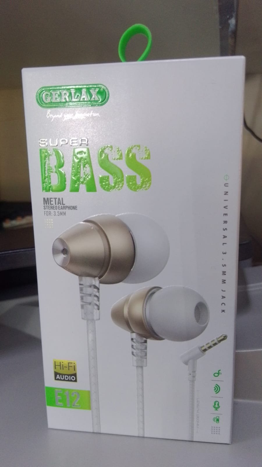 e12gerlax audifono con entrada jack super bass