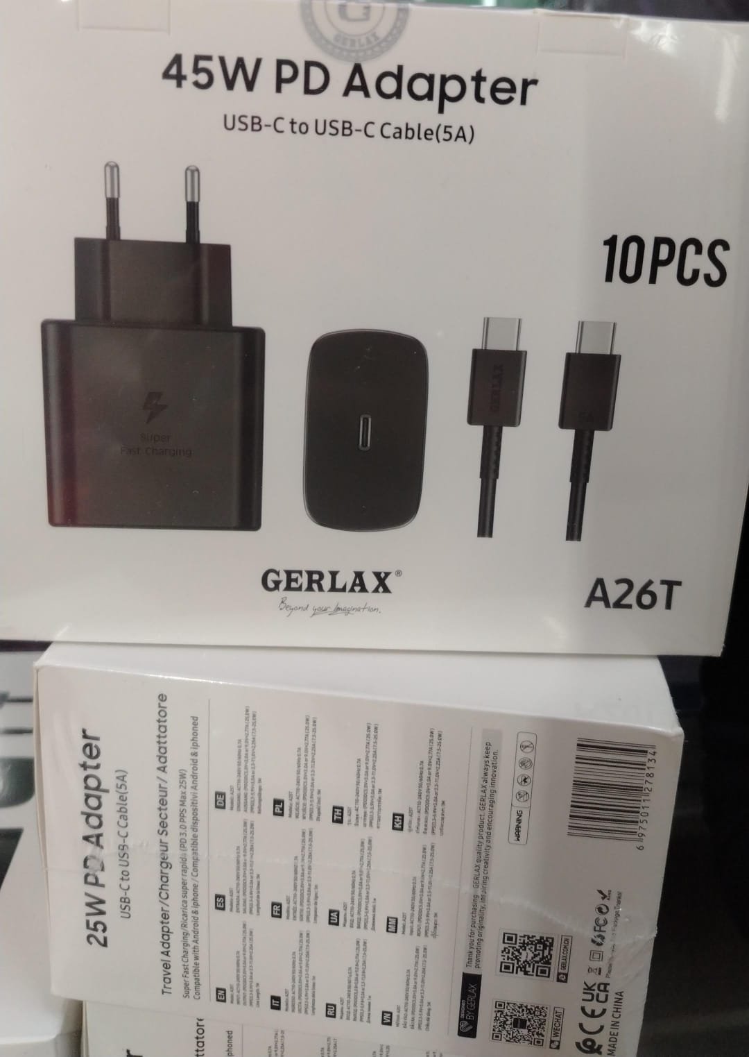 a26gerlax cargador de calular de 45w