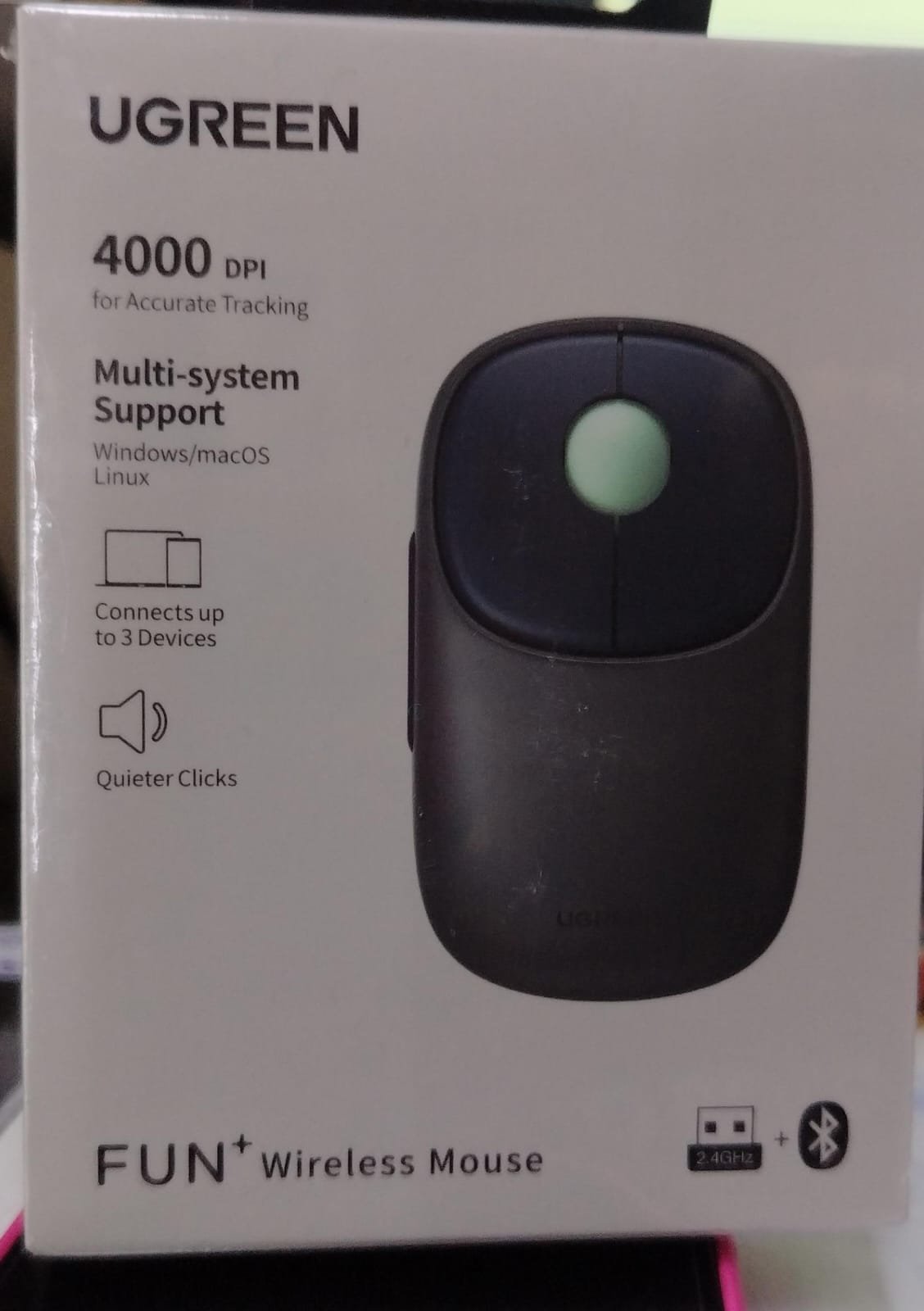mouse ugreen 4000dpi bluethoo