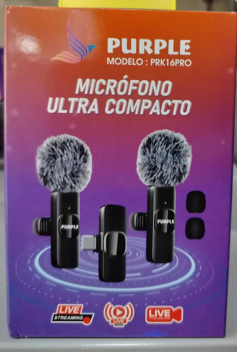 microfono purple doble 