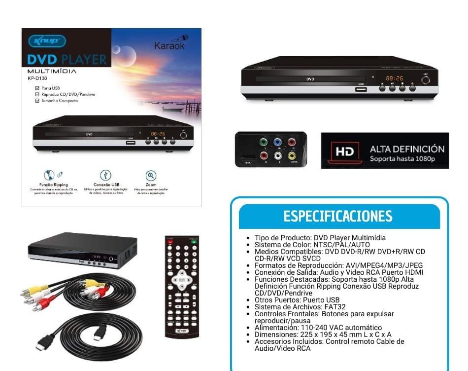 reproductor dvd kpd130