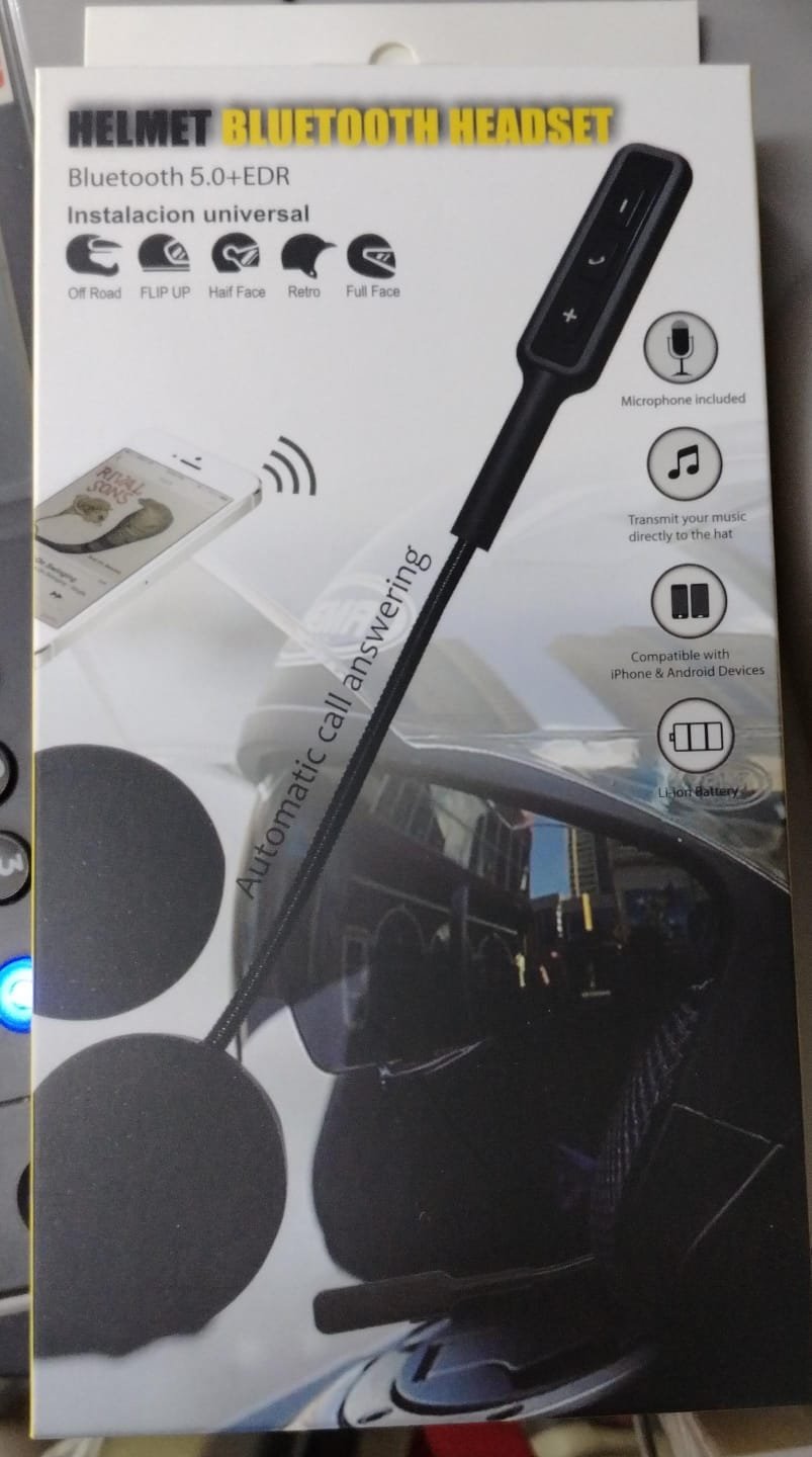 intercomunicador para casco de moto bt8 helembt-8